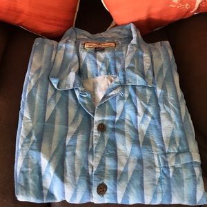Tommy Bahama, Blue, Short Sleeve, XX-Large